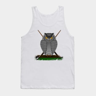 owl playing billards Tank Top